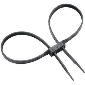 Monadnock 9220-3-2B Double Cuff Disposable Restraints in Black comes in a pack of 100